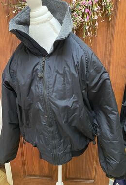 WearGuard Men's XL Black Nylon Bomber Jacket Full Zip Fleece Lined Workwear